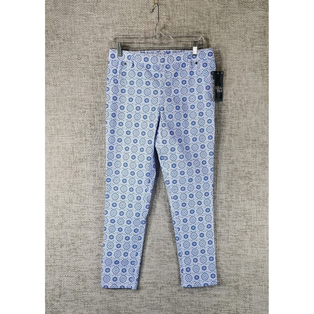 NORDSTROM Slim Floral Leggings‎ Pants Womens Medium Blue Dazzle NWT